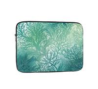 Custodia per computer portatile da 17 pollici, impermeabile, resistente agli urti, custodia per il trasporto di notebook verde mare blu alghe borsa leggera per computer