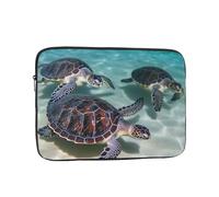 Custodia per computer portatile da 17 pollici, impermeabile, resistente agli urti, per notebook, tartarughe marine, borsa leggera per computer