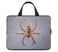 Custodia per computer portatile da 17 pollici Spider Sticky Catch Trappola Borsa per laptop per uomini donne Borsa per computer Borsa messenger per lavoro, trappola adesiva per ragni, 17 pollici