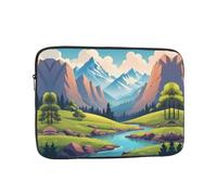Custodia per computer portatile da 17 pollici, stampa con montagne verdi e acque limpide