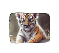Custodia per computer portatile da 25,4 cm, impermeabile, resistente agli urti, custodia per il trasporto di notebook con tigre carina e leggera