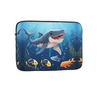 Custodia per computer portatile da donna con stampa di animali dell'oceano, custodia sottile per notebook, custodia protettiva antiurto per notebook da 10 pollici