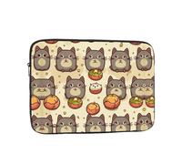 Custodia per computer portatile da donna, con stampa di gatto avido, sottile, custodia per notebook da 15 pollici