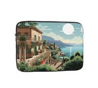 Custodia per computer portatile da donna, stampa estiva mediterranea, sottile, custodia per notebook, custodia protettiva antiurto per notebook da 17 pollici
