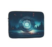 Custodia per Computer Portatile Dark Mandala Borsa per Laptop Multicolore Resistente Custodia Protettiva per Laptop, per Office, Travel, Notebook, 15In