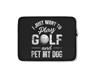 Custodia per Computer Portatile Dog And Golf Lover Custodia Notebook Antiurto Multicolore Custodia per Laptop 15In, per Computer Portatile, Notebook