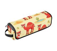 Custodia per computer portatile e tappetino resistente al calore, 33,5 cm e 35,5 cm, cammello deserto, accessori rimovibili per lo styling dei capelli