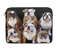 Custodia per Computer Portatile English Bulldogs Sleeve per Laptop Multicolore Impermeabile Portatile Borsa, per Office, Computer, Notebook, 15In