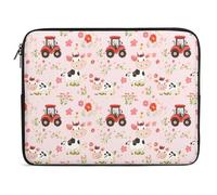 Custodia per Computer Portatile Farm Truck Red Tractor Sleeve per Laptop Impermeabile Antiurto Custodia per Laptop, per Office, Travel, Notebook, 15In