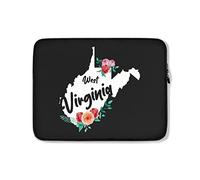 Custodia per Computer Portatile Flower West Virginia Map Sleeve per Laptop Resistente Multicolore Portatile Borsa 15In, per Notebook, Computer Portatile