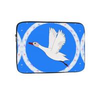 Custodia per Computer Portatile Flying White Goose Prints Borsa Porta Multicolore Impermeabile Portatile Borsa, per Office, Computer, Notebook, 15In
