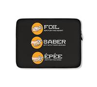 Custodia per Computer Portatile Foil Saber Epee - Fencing Combat Sports Custodia per Laptop Multicolore Impermeabile Borsa da Trasporto 15In, per Computer Portatile, Laptop