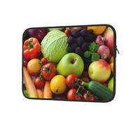 Custodia per Computer Portatile Fresh Fruits And Vegetables Sleeve per Laptop Multicolore Impermeabile Portatile Borsa, per Office, Computer, Notebook, 15In