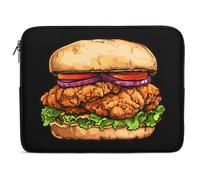 Custodia per Computer Portatile Fried Chicken Sandwich Fast Food Sleeve per Laptop Antiurto Impermeabile Custodia Notebook, per Travel, Notebook, Computer, 15In