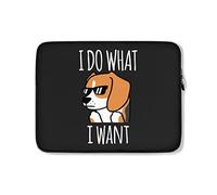 Custodia per Computer Portatile Funny I Do What I Want Beagle Dog Borsa da Trasporto Comfyable Resistente Custodia Notebook 15In, per Notebook, Laptop