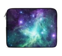 Custodia per Computer Portatile Green Blue Purple Galaxy Borsa da Trasporto Antiurto Impermeabile Custodia per Laptop, per Office, Notebook, Computer, 15In