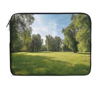 Custodia per Computer Portatile Green Grass in The Park Borsa da Trasporto Multicolore Impermeabile Custodia per Laptop, per Computer, Notebook, Travel, 15In