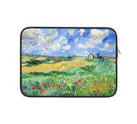 Custodia per Computer Portatile Green Wheat Fields Print Borsa per Laptop Multicolore Impermeabile Portatile Borsa 15In, per Computer Portatile, Notebook