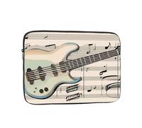 Custodia per Computer Portatile Guitar Bass Music Musical Instruments Pattern Borsa da Trasporto Multicolore Resistente Portatile Borsa, per Office, Computer, Notebook, 15In