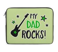Custodia per Computer Portatile Guitar My Dad Rocks Borsa da Trasporto Resistente Comfyable Custodia per Laptop, per Computer, Office, Travel, 15In