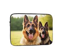 Custodia per computer portatile Happy German Shepherd Custodia per computer portatile impermeabile Custodia antiurto per laptop da 12 pollici