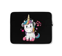 Custodia per Computer Portatile Happy Music Uni-Corn Custodia Protettiva per Laptop Multicolore Sleeve per Laptop Antiurto Borsa per Laptop, per Laptop, Notebook, 15in