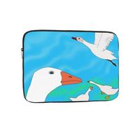 Custodia per Computer Portatile Happy White Goose Prints Borsa da Trasporto Multicolore Comfyable Custodia Notebook, per Travel, Notebook, Computer, 15In