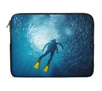 Custodia per Computer Portatile Hawaii Diver And Fish Sleeve per Laptop Comfyable Resistente Custodia Notebook, per Office, Travel, Notebook, 15In