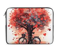 Custodia per Computer Portatile Heart Tree Bicycle Borsa Porta Comfyable Antiurto Custodia Protettiva per Laptop, per Office, Travel, Notebook, 15In