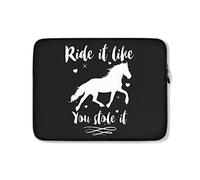 Custodia per Computer Portatile Horse Riding Funny Custodia Notebook Multicolore Impermeabile Custodia per Laptop 15In, per Notebook, Computer Portatile