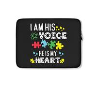 Custodia per Computer Portatile I Am His Voice Autism Awareness Custodia Protettiva per Laptop Multicolore Impermeabile Borsa per Laptop 15In, per Laptop, Notebook
