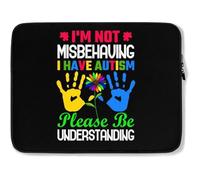 Custodia per Computer Portatile I Have Autism Please Be Understanding Custodia Notebook Multicolore Impermeabile Borsa per Laptop 15In, per Laptop, Notebook