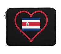 Custodia per Computer Portatile I Love Costa Rican Red Heart Sleeve per Laptop Comfyable Resistente Custodia Protettiva per Laptop, per Office, Travel, Notebook, 15In
