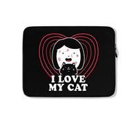 Custodia per Computer Portatile I Love My Cat Funny Girl Custodia per Laptop Resistente Antiurto Custodia Notebook 15In, per Laptop, Notebook