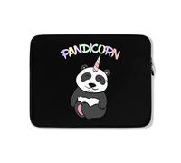 Custodia per Computer Portatile Illustration of A Cute Panda Black And White Adorable Bear Borsa da Trasporto Resistente Multicolore Custodia Notebook 15In, per Laptop, Notebook