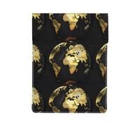 Custodia per computer portatile in pelle di alta qualità, motivo astratto World Globe - Elegante custodia per MacBook da 13 pollici con design a stampa completa per modelli 2018 e più recenti