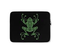 Custodia per Computer Portatile Intricate Green And Black Tree Frog Custodia Protettiva per Laptop Multicolore Impermeabile Portatile Borsa 15In, per Computer Portatile, Notebook