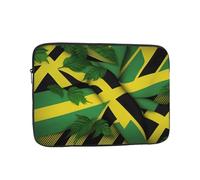 Custodia per Computer Portatile Jamaica Flag Leaves Prints Borsa Porta Impermeabile Comfyable Custodia Protettiva per Laptop, per Computer, Office, Notebook, 15In