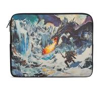 Custodia per Computer Portatile Knight Battle Flame Evil Dragon Sleeve per Laptop Antiurto Multicolore Custodia Notebook, per Computer, Office, Notebook, 15In