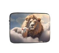 Custodia per Computer Portatile Lamb with A Lion On The Clouds Prints Sleeve per Laptop Multicolore Comfyable Portatile Borsa, per Office, Notebook, Travel, 15In
