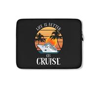 Custodia per Computer Portatile Life Is Better On Cruise Retro Vintage Custodia Notebook Multicolore Resistente Borsa per Laptop 15In, per Laptop, Notebook
