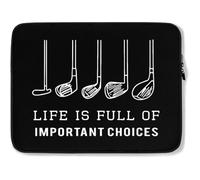 Custodia per Computer Portatile Life Is Full of Important Choice Golf Borsa per Laptop Antiurto Multicolore Custodia Notebook 15In, per Laptop, Computer Portatile