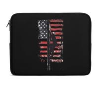 Custodia per Computer Portatile Lineman U.S.A Flag Borsa Porta Multicolore Resistente Custodia Notebook, per Notebook, Office, Computer, 15In