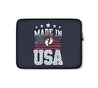 Custodia per Computer Portatile Made in America American Flag Patriotic Pregnancy Design Sleeve per Laptop Resistente Multicolore Borsa da Trasporto 15In, per Computer Portatile, Notebook
