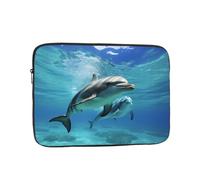 Custodia per Computer Portatile Marine Dolphin Borsa per Laptop Resistente Impermeabile Custodia Notebook, per Travel, Office, Notebook, 15In