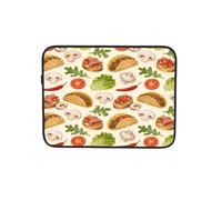 Custodia per computer portatile messicana con taco vegetariano beige borsa per computer portatile borsa per il trasporto per il lavoro da 15 pollici