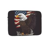 Custodia per computer portatile, motivo: aquila patriottica USA con bandiera americana, borsa per computer portatile da 10 pollici, custodia protettiva per notebook