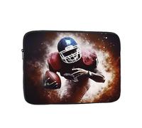 Custodia per computer portatile, motivo: football americano, custodia per computer da 25,4 cm