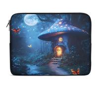 Custodia per Computer Portatile Mushroom House Borsa Porta Multicolore Impermeabile Custodia Notebook, per Travel, Computer, Office, 15In