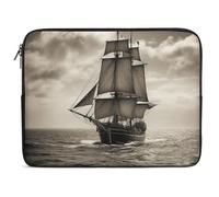 Custodia per Computer Portatile Nautical Sailing Pirate Theme Sleeve per Laptop Comfyable Resistente Portatile Borsa, per Office, Travel, Notebook, 15In